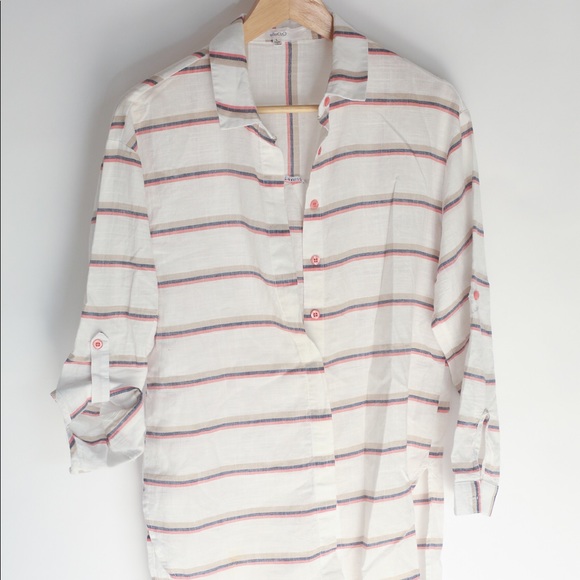 Striped cotton blouse - Picture 1 of 7